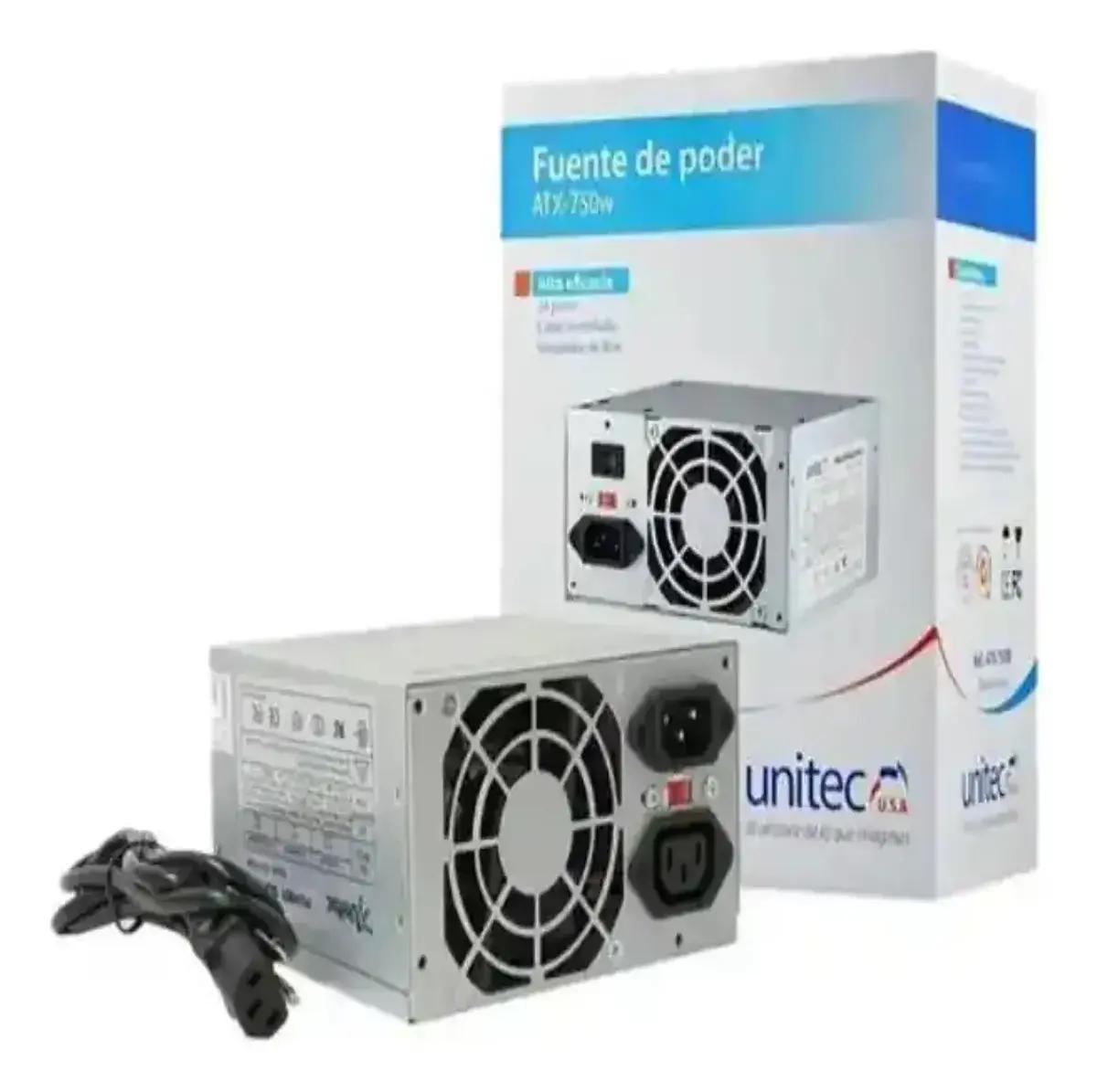Fuente de Poder Unitec Atx 750W - Fuentes de Poder - Imagen 1 Fuente de Poder Unitec Atx 750W - Fuentes de Poder - Imagen 1