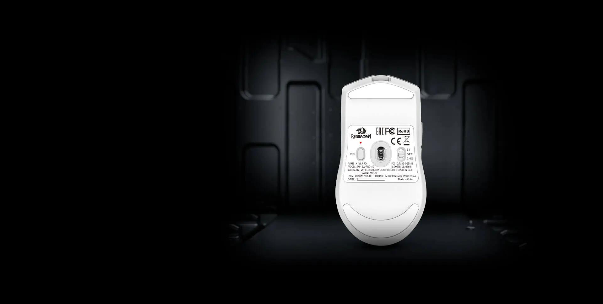 Mouse Mouse Inalabrico Redragon K1NG Pro 1K Blanco - Mouse Gamer - Imagen 2 Mouse Mouse Inalabrico Redragon K1NG Pro 1K Blanco - Mouse Gamer - Imagen 2
