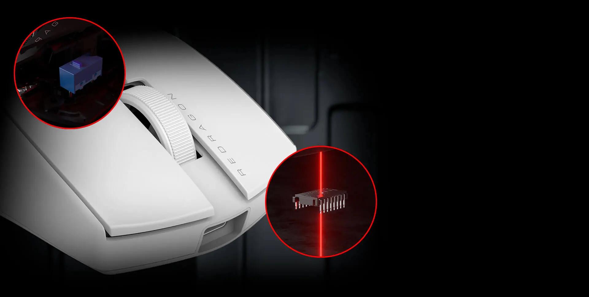 Mouse Mouse Inalabrico Redragon K1NG Pro 1K Blanco - Mouse Gamer - Imagen 3 Mouse Mouse Inalabrico Redragon K1NG Pro 1K Blanco - Mouse Gamer - Imagen 3