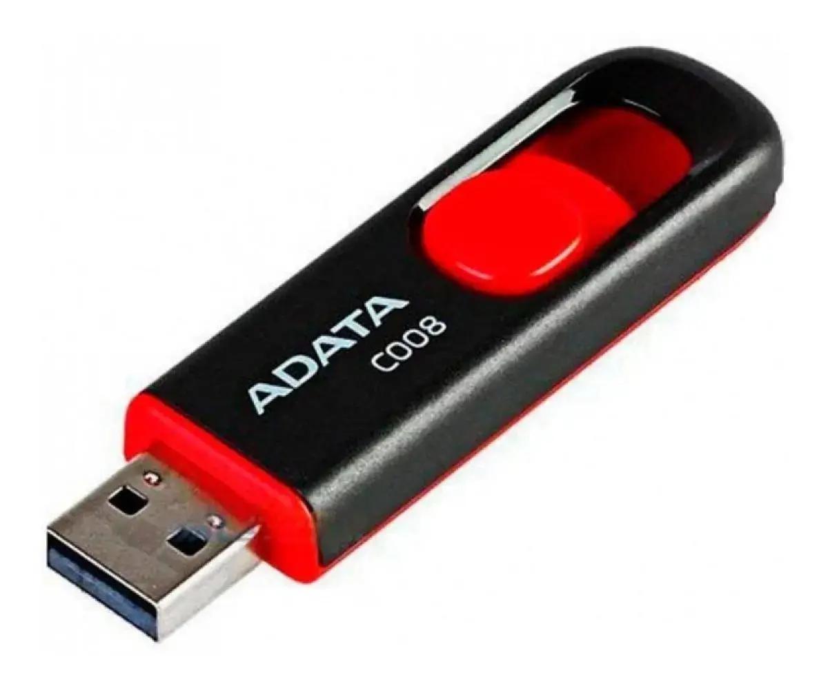 Memoria USB Adata C0082.0 64GB Retractil Negra - Memorias USB - Imagen 1 Memoria USB Adata C0082.0 64GB Retractil Negra - Memorias USB - Imagen 1