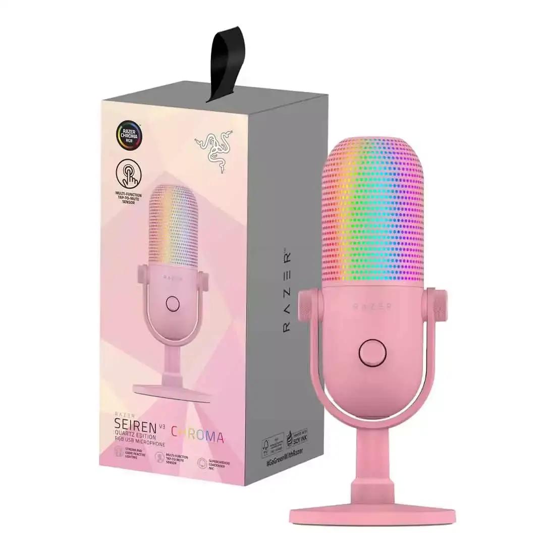 Microfono Razer Seiren V3 Chroma USB Rosado - Streaming y Creacion - Imagen 1 Microfono Razer Seiren V3 Chroma USB Rosado - Streaming y Creacion - Imagen 1