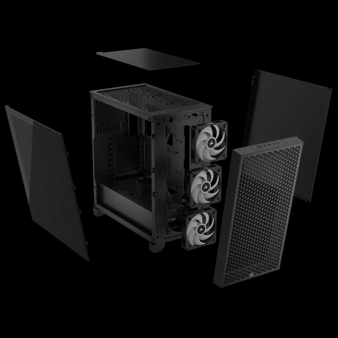 Chasis Corsair 3000D RGB Airflow Tempered Glass Negro - Chasis y Gabinetes - Imagen 3 Chasis Corsair 3000D RGB Airflow Tempered Glass Negro - Chasis y Gabinetes - Imagen 3