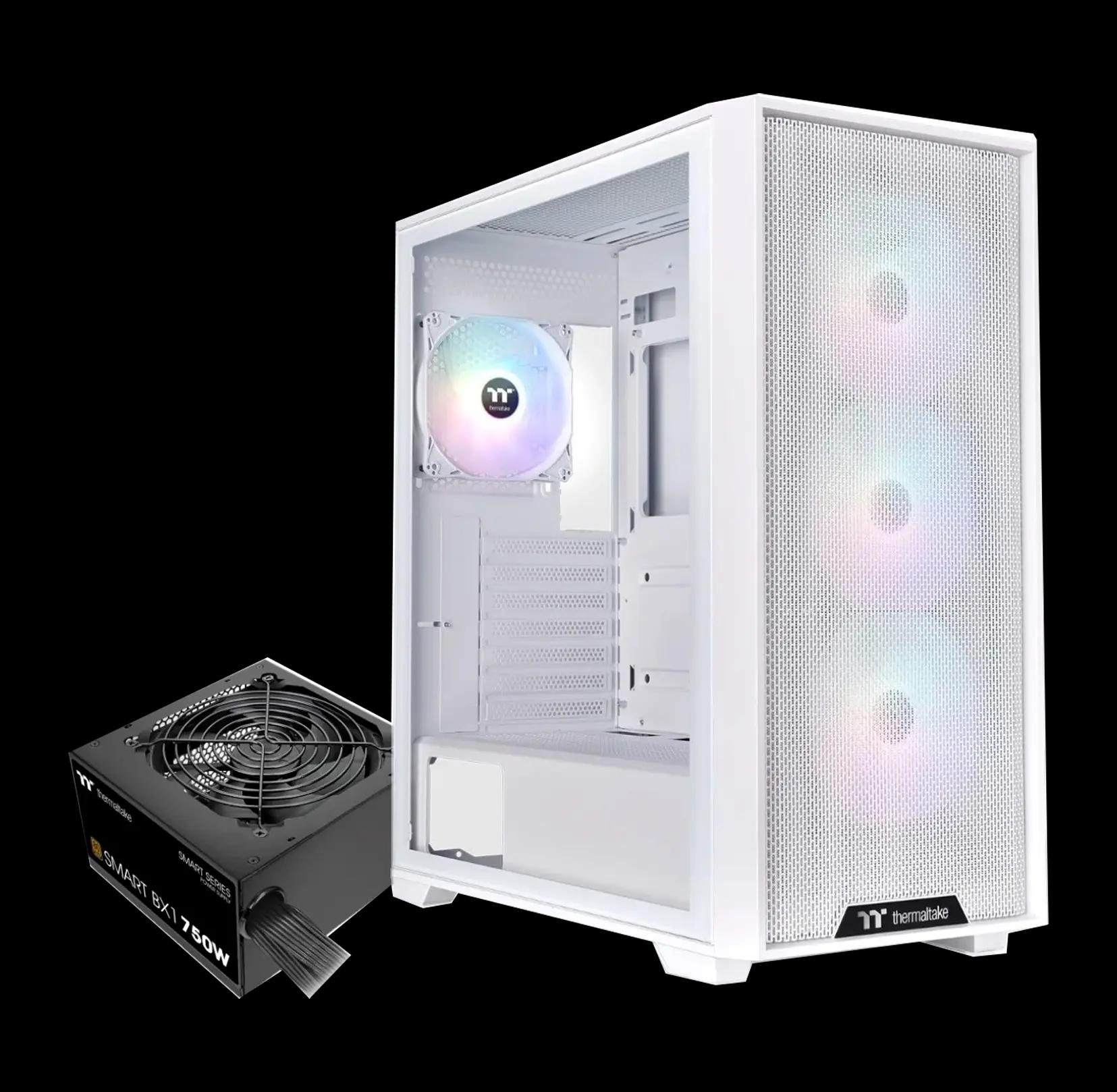 Chasis Thermaltake H390 TG ARGB (blanco) + Fuente 750W 80+ Bronce - Chasis y Gabinetes - Imagen 3 Chasis Thermaltake H390 TG ARGB (blanco) + Fuente 750W 80+ Bronce - Chasis y Gabinetes - Imagen 3