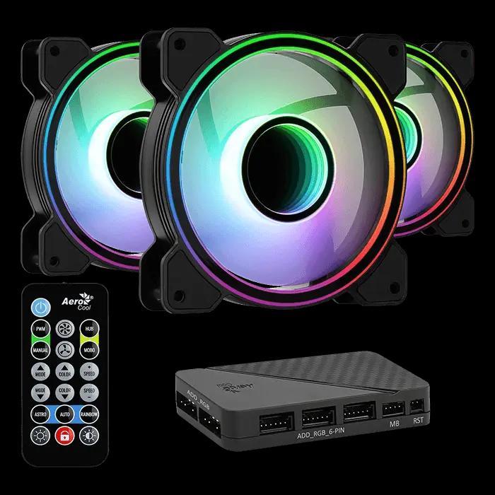 Kit Aerocool Mirage 12 Pro ARGB Ventiladores + Hub - Refrigeración - Imagen 1 Kit Aerocool Mirage 12 Pro ARGB Ventiladores + Hub - Refrigeración - Imagen 1