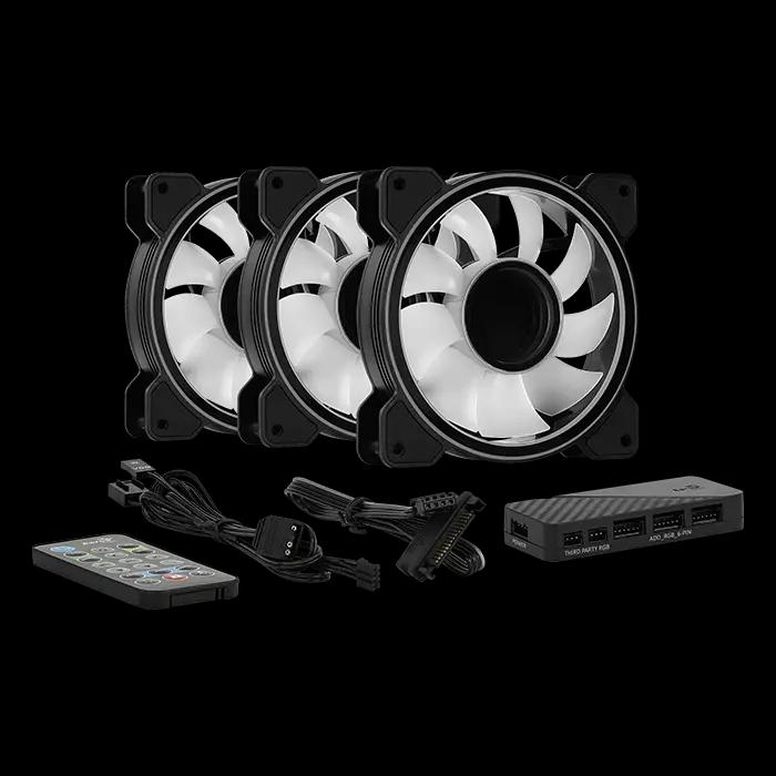 Kit Aerocool Mirage 12 Pro ARGB Ventiladores + Hub - Refrigeración - Imagen 2 Kit Aerocool Mirage 12 Pro ARGB Ventiladores + Hub - Refrigeración - Imagen 2