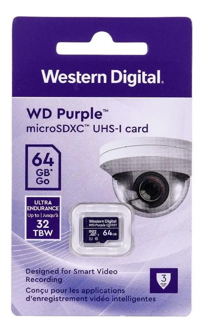 Tarjeta Micro SD Western Digital Purple WD 64GB - Almacenamiento - Imagen 1 Tarjeta Micro SD Western Digital Purple WD 64GB - Almacenamiento - Imagen 1