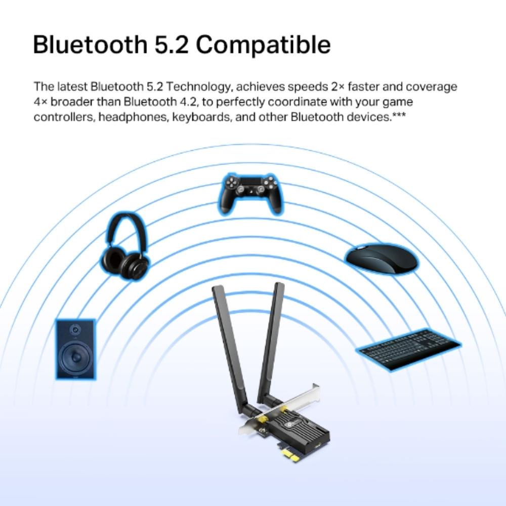 Adaptador de red TPLINK PCIe AX3000 Wi-Fi 6 Bluetooth 5.2 - Componentes - Imagen 3 Adaptador de red TPLINK PCIe AX3000 Wi-Fi 6 Bluetooth 5.2 - Componentes - Imagen 3
