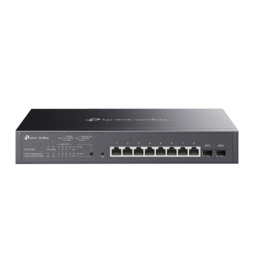 Switch administrable con 8 puertos Gigabit RJ45 PoE y 2 ranuras SFP, todos los puertos RJ45 admiten el estándar 802.3af / at (PoE +) con un presupuesto total de energía PoE de 150Watts y funciones útiles de administración de energía PoE. El conmutador proporciona un alto rendimiento, QoS de nivel empresarial, estrategias de seguridad útiles y funci - Componentes - Imagen 1 Switch administrable con 8 puertos Gigabit RJ45 PoE y 2 ranuras SFP, todos los puertos RJ45 admiten el estándar 802.3af / at (PoE +) con un presupuesto total de energía PoE de 150Watts y funciones útiles de administración de energía PoE. El conmutador proporciona un alto rendimiento, QoS de nivel empresarial, estrategias de seguridad útiles y funci - Componentes - Imagen 1