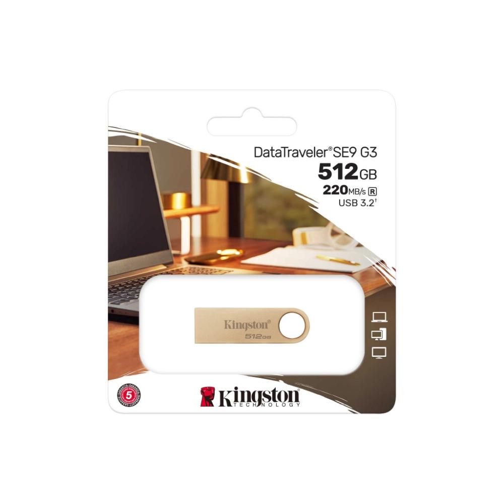 Memoria USB 512GB 220MB/s Metalica USB 3.2 Gen 1 DataTraveler SE9 G3 - Componentes - Imagen 3 Memoria USB 512GB 220MB/s Metalica USB 3.2 Gen 1 DataTraveler SE9 G3 - Componentes - Imagen 3