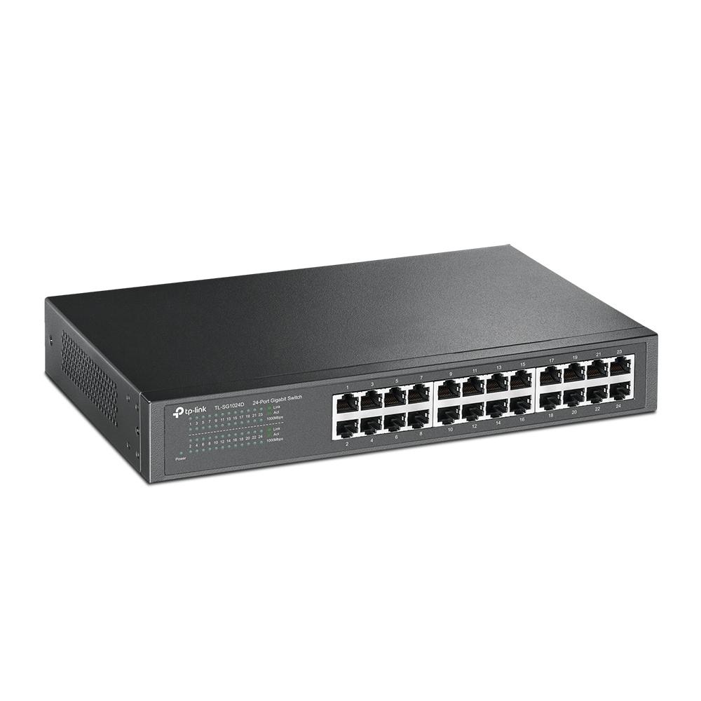 Switch TPLINK Gigabit 24 Puertos 10/100/1000 Montaje En Escritorio / Rack - Componentes - Imagen 2 Switch TPLINK Gigabit 24 Puertos 10/100/1000 Montaje En Escritorio / Rack - Componentes - Imagen 2