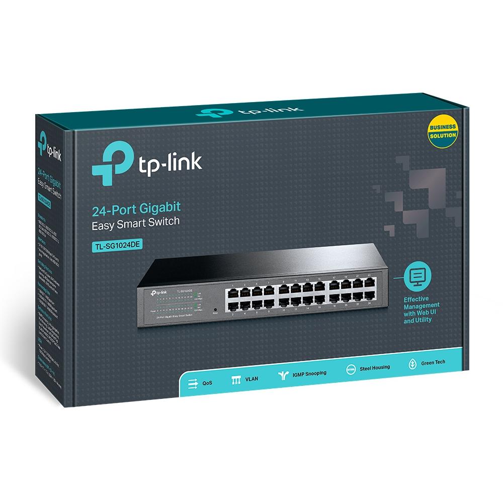 Switch TPLINK administrable de escritorio 24 puertos 10/100/1000 COLOR Negro - Componentes - Imagen 4 Switch TPLINK administrable de escritorio 24 puertos 10/100/1000 COLOR Negro - Componentes - Imagen 4
