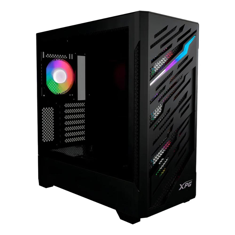 XPG STARKER AIR BTF, Negro, soporta placas base con diseño de conector inverso, Torre Media ATX, 2.5'' y 3.5'' pulgadas x2, I/O: USB-C x1, USB-A x2, Audio HD x1, control LED x1, Reinicio x1, Poder x1, Ventilador ARGB: 4 x Ventiladores de 120mm (Frontal x3, Trasero x1), Ventilador: (Trasero x1), 2 Años de Garantía - Componentes - Imagen 1 XPG STARKER AIR BTF, Negro, soporta placas base con diseño de conector inverso, Torre Media ATX, 2.5'' y 3.5'' pulgadas x2, I/O: USB-C x1, USB-A x2, Audio HD x1, control LED x1, Reinicio x1, Poder x1, Ventilador ARGB: 4 x Ventiladores de 120mm (Frontal x3, Trasero x1), Ventilador: (Trasero x1), 2 Años de Garantía - Componentes - Imagen 1