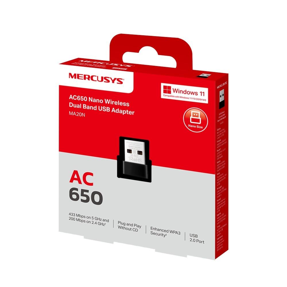 Adaptador Mercusys USB inalámbrico nano de doble banda AC650 - Componentes - Imagen 4 Adaptador Mercusys USB inalámbrico nano de doble banda AC650 - Componentes - Imagen 4