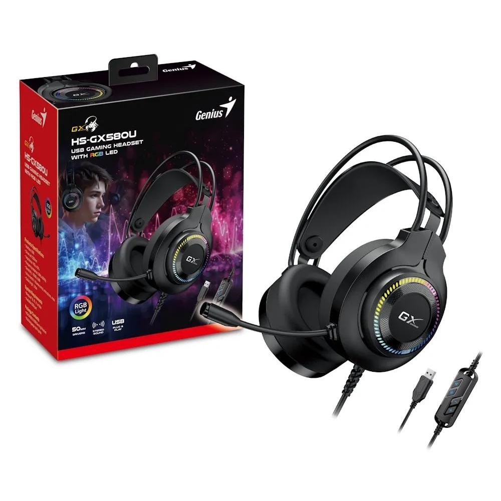 Diadema Gaming Genius rgb usb HS-GX580U - Componentes Diadema Gaming Genius rgb usb HS-GX580U - Componentes