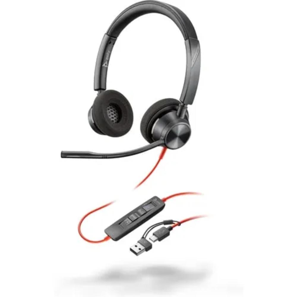 Poly Blackwire 3320 Stereo Microsoft Teams Certified USB-C Headset +USB-C/A Adapter - Componentes Poly Blackwire 3320 Stereo Microsoft Teams Certified USB-C Headset +USB-C/A Adapter - Componentes