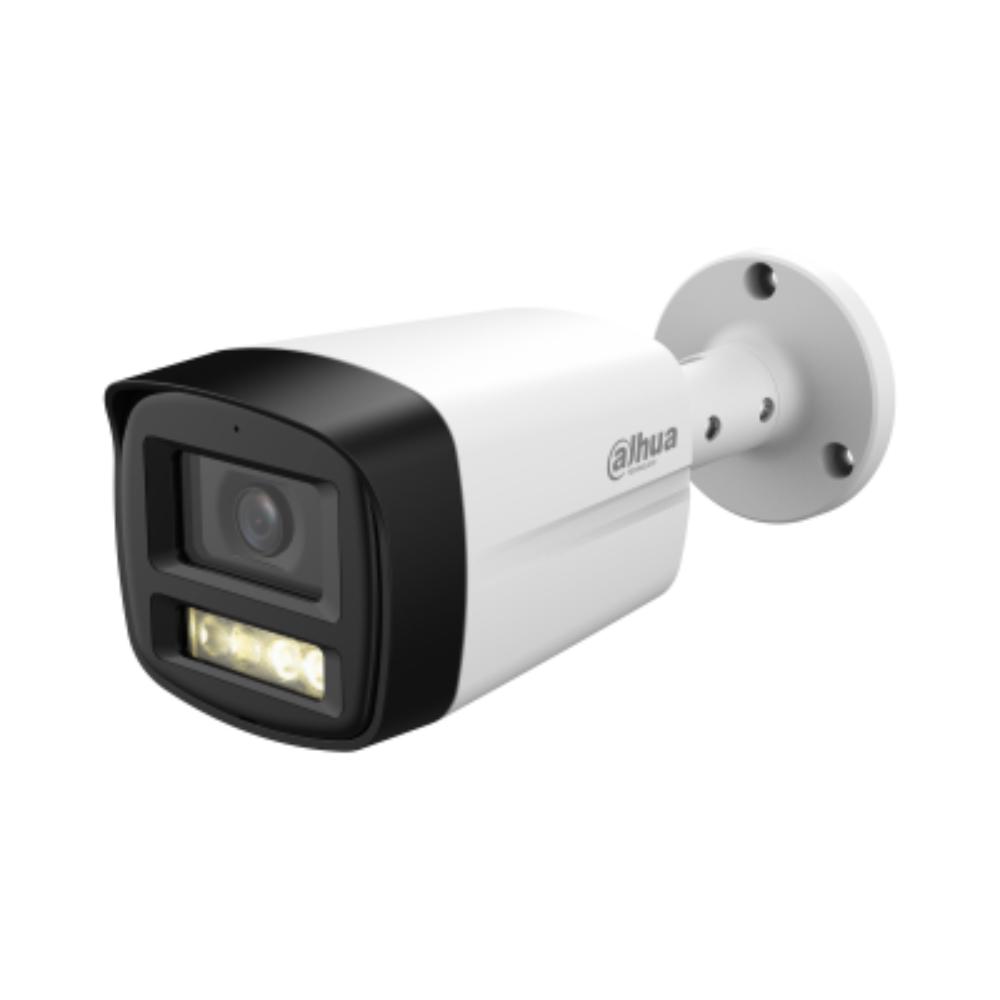 Cámara Dahua Tipo Bala de foco fijo HDCVI inteligente con luz dual de 5 MP, 25 fps, Luz dual inteligente, 40 m de distancia de iluminación, Micrófono incorporado, Lente fija 2,8 mm, CVI/CVBS/AHD/TVI conmutable, IP67, 12 VCC - Componentes Cámara Dahua Tipo Bala de foco fijo HDCVI inteligente con luz dual de 5 MP, 25 fps, Luz dual inteligente, 40 m de distancia de iluminación, Micrófono incorporado, Lente fija 2,8 mm, CVI/CVBS/AHD/TVI conmutable, IP67, 12 VCC - Componentes