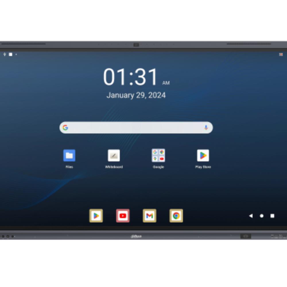 Pantalla interactiva Dahua inteligente UHD Lite de 65'', Android 13, certificación EDLA, Google Store, procesador de cuatro núcleos A76 y A55 8GB + 128 GB, 2 x 8 W + 2 x 18 W, NFC; seguimiento de voz + encuadre automático, Cámara de 48 MP + 8 micrófonos (Alcance: 12 m) Carga tipo C de 65 W + 15 W + BYOM - Componentes - Imagen 3 Pantalla interactiva Dahua inteligente UHD Lite de 65'', Android 13, certificación EDLA, Google Store, procesador de cuatro núcleos A76 y A55 8GB + 128 GB, 2 x 8 W + 2 x 18 W, NFC; seguimiento de voz + encuadre automático, Cámara de 48 MP + 8 micrófonos (Alcance: 12 m) Carga tipo C de 65 W + 15 W + BYOM - Componentes - Imagen 3