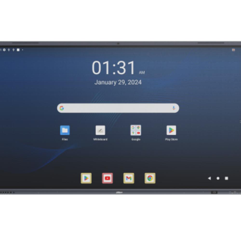 Pantalla interactiva Dahua inteligente UHD Lite de 86'', Android 13, certificación EDLA, Google Store, procesador de cuatro núcleos A76 y A55, 8 GB + 128 GB, 2 x 8 W + 2 x 18 W, NFC; seguimiento de voz + encuadre automático. Cámara de 48 MP + 8 micrófonos (Alcance: 12 m). Carga tipo C de 65 W + 15 W + BYOM. - Componentes - Imagen 3 Pantalla interactiva Dahua inteligente UHD Lite de 86'', Android 13, certificación EDLA, Google Store, procesador de cuatro núcleos A76 y A55, 8 GB + 128 GB, 2 x 8 W + 2 x 18 W, NFC; seguimiento de voz + encuadre automático. Cámara de 48 MP + 8 micrófonos (Alcance: 12 m). Carga tipo C de 65 W + 15 W + BYOM. - Componentes - Imagen 3