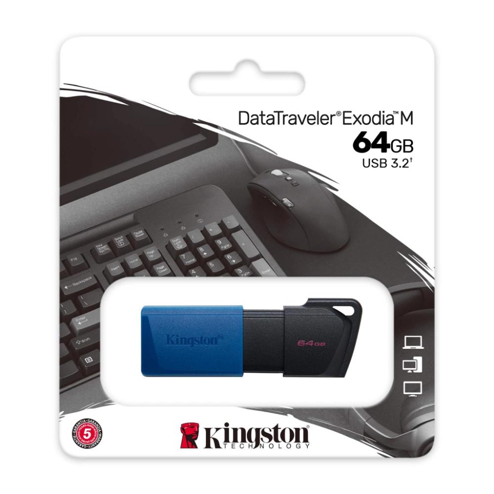 USB KINGSTON 64GB 3.2 Gen 1 DataTraveler Exodia M COLOR Black + Blue - Componentes - Imagen 4 USB KINGSTON 64GB 3.2 Gen 1 DataTraveler Exodia M COLOR Black + Blue - Componentes - Imagen 4