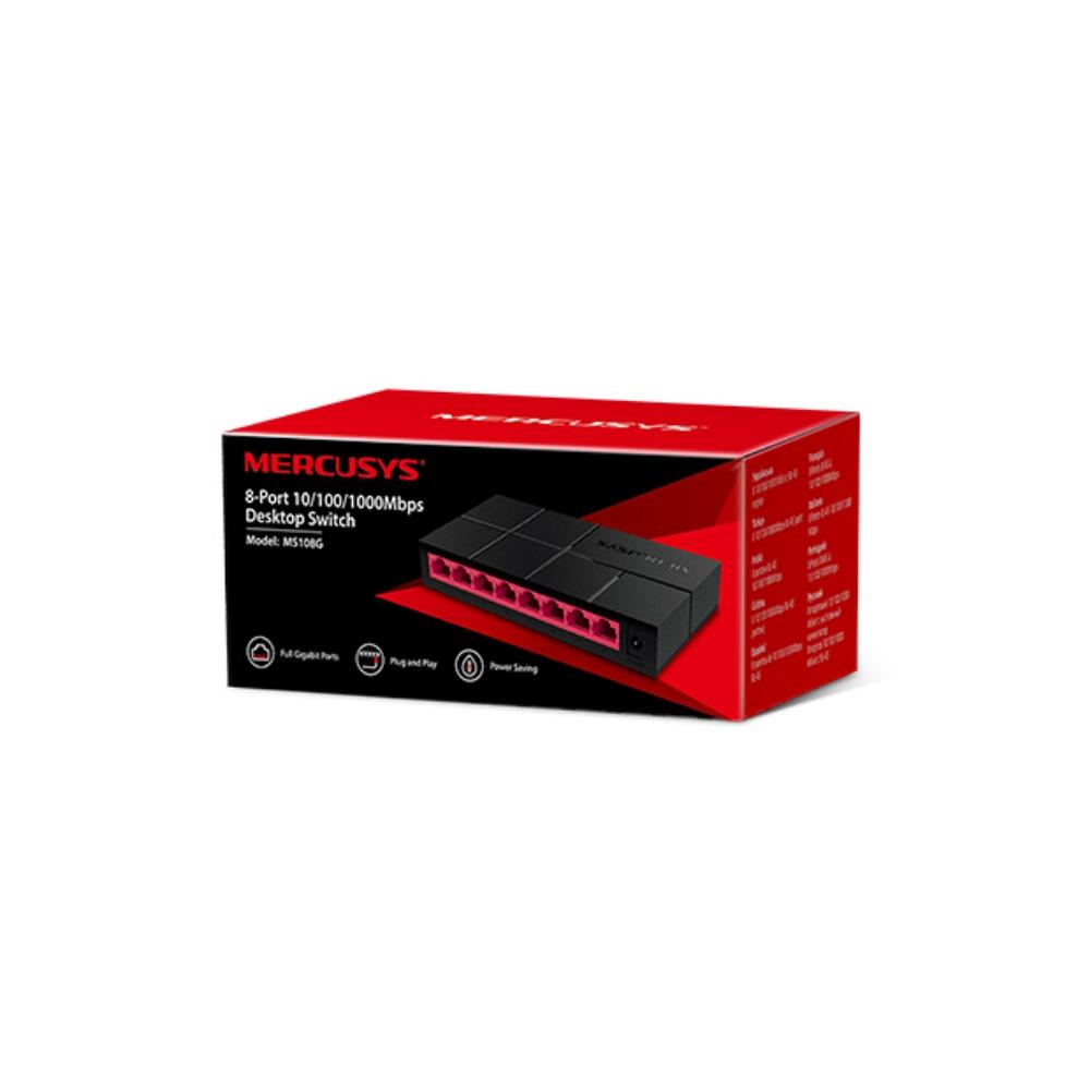 Switch MERCUSYS de Escritorio de 8 Puertos Gigabit, Caja Plástica - Componentes - Imagen 4 Switch MERCUSYS de Escritorio de 8 Puertos Gigabit, Caja Plástica - Componentes - Imagen 4
