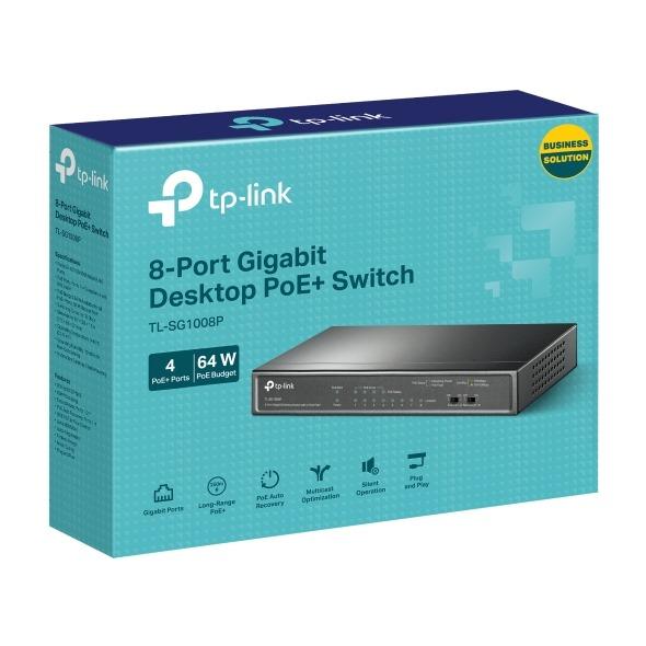 Switch Gigabit de 8 puertos con PoE de 4 puertos COLOR Negro - Componentes - Imagen 4 Switch Gigabit de 8 puertos con PoE de 4 puertos COLOR Negro - Componentes - Imagen 4
