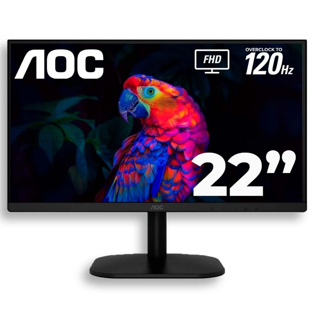 Monitor AOC LED Profesional plano 21.5 VA Full HD (1920 X 1080) / 120Hz / 1 ms / VGA / HDMI /Base Fija / Kensington Lock / Adaptive Sync./3 años de garantía y 1 año adicional en partes eléctricas - Componentes Monitor AOC LED Profesional plano 21.5 VA Full HD (1920 X 1080) / 120Hz / 1 ms / VGA / HDMI /Base Fija / Kensington Lock / Adaptive Sync./3 años de garantía y 1 año adicional en partes eléctricas - Componentes