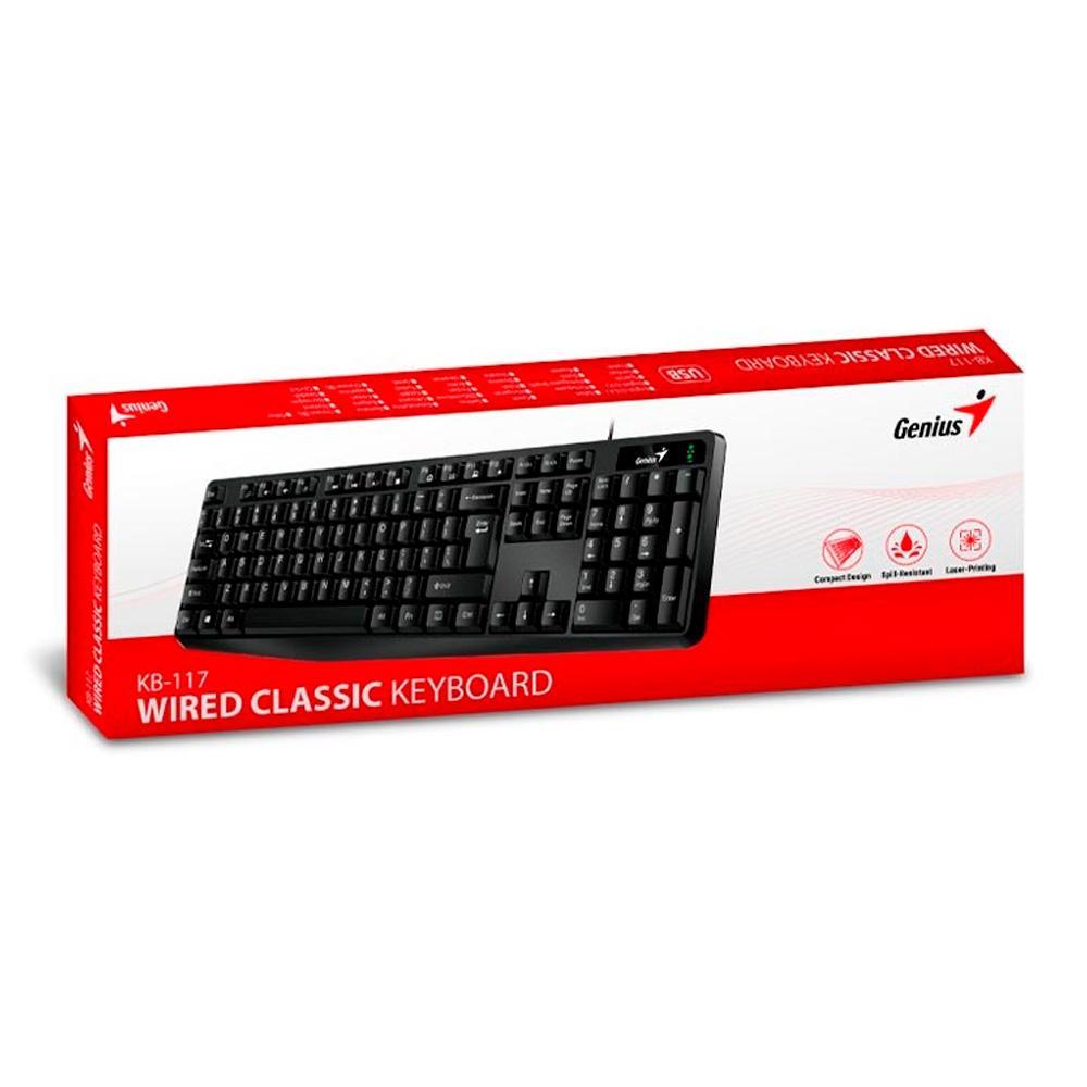 Teclado GENIUS KB-117 USB Alambrico COLOR Negro - Componentes - Imagen 4 Teclado GENIUS KB-117 USB Alambrico COLOR Negro - Componentes - Imagen 4