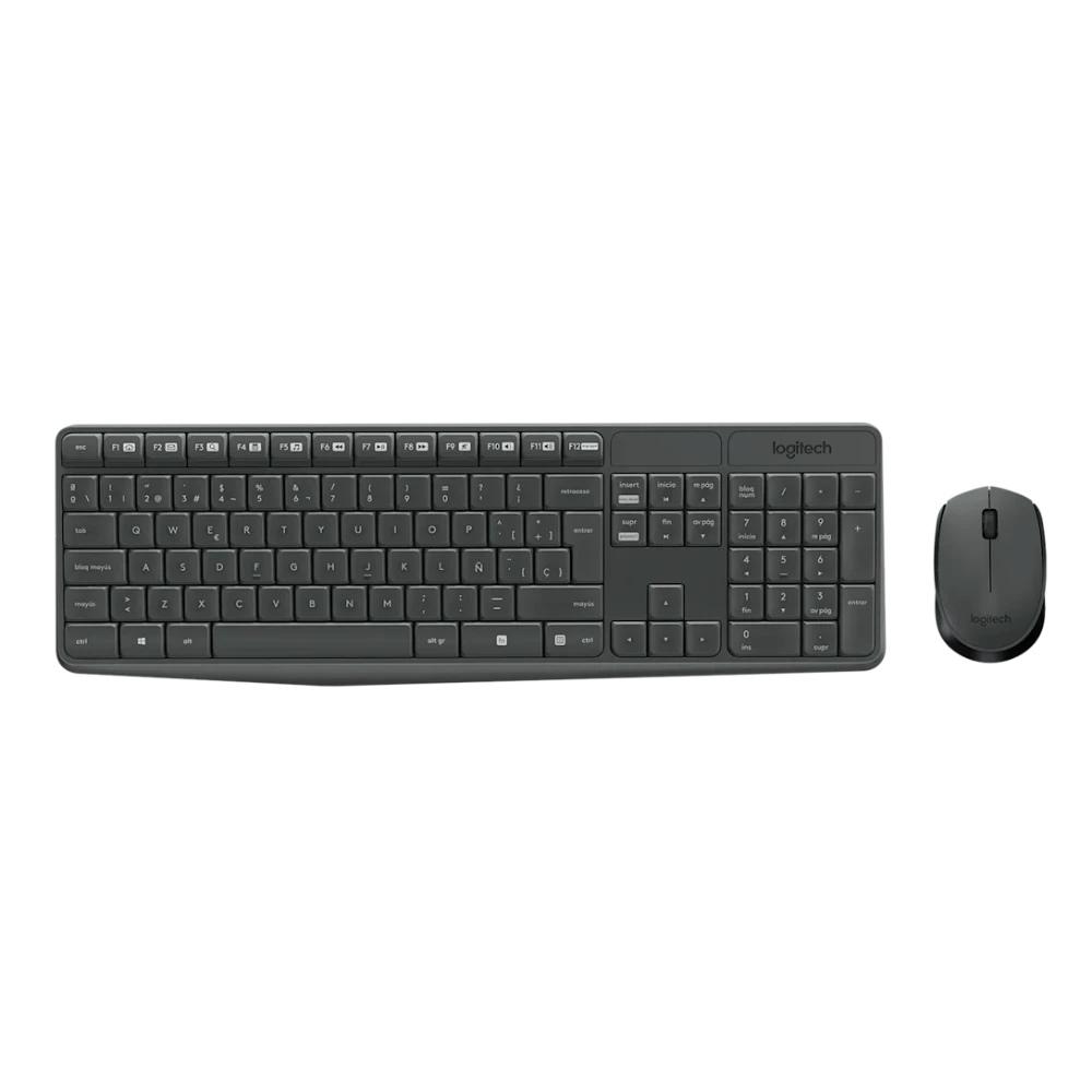Combo Teclado/Mouse MK235 Logitech Gris - Componentes - Imagen 1 Combo Teclado/Mouse MK235 Logitech Gris - Componentes - Imagen 1
