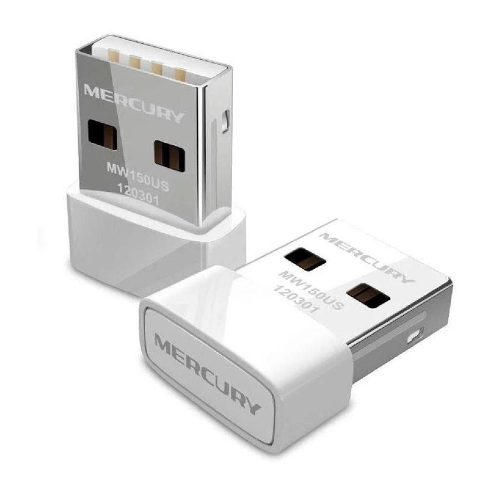 Adaptador Nano MERCUSYS USB 2.0 Inalámbrico de 150Mbps COLOR Blanco - Componentes - Imagen 1 Adaptador Nano MERCUSYS USB 2.0 Inalámbrico de 150Mbps COLOR Blanco - Componentes - Imagen 1