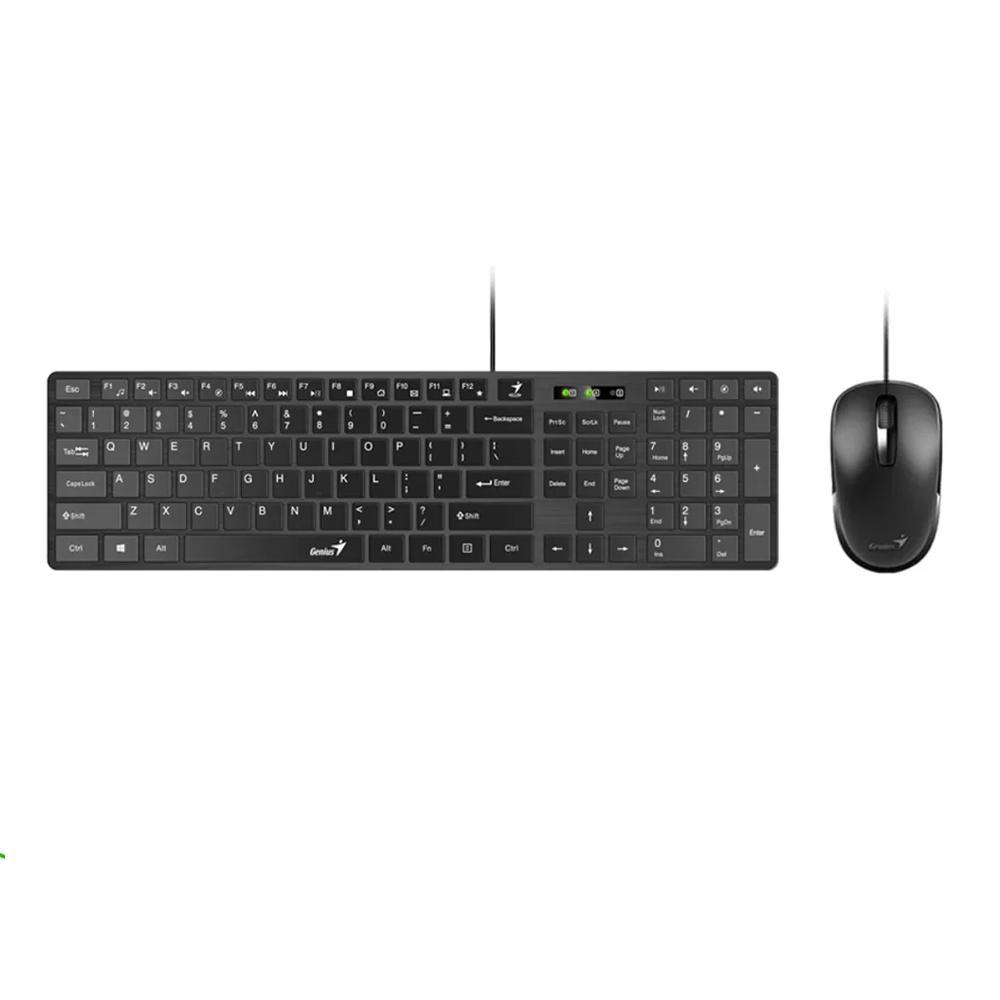 Combo Teclado GENIUS + Mouse SlimStar C126 Alambrico USB COLOR Negro - Componentes - Imagen 2 Combo Teclado GENIUS + Mouse SlimStar C126 Alambrico USB COLOR Negro - Componentes - Imagen 2