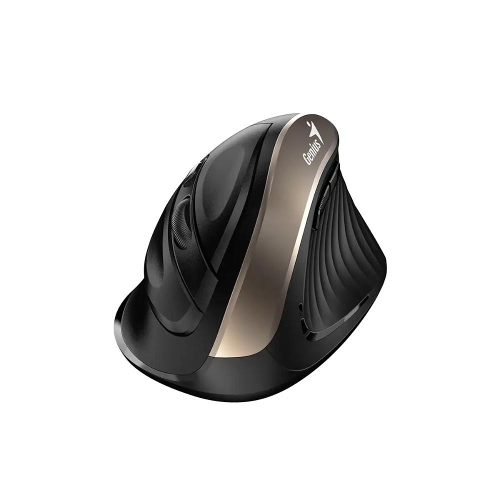 Mouse GENIUS Ergo 8250 Dorado Tipo: Optico/Botones: 6/Resolucion: 800 / 1200 / 1600 DPI/Interfaz: 2.4 GHz/Puerto USB/Alcance: 10 metros (sin interrumpir)/Alimentacion: 1 pila AA (incluida)/Medidas: 111.2 x 78.3 x 73.8 mm/Peso: 97 gr - Componentes - Imagen 2 Mouse GENIUS Ergo 8250 Dorado Tipo: Optico/Botones: 6/Resolucion: 800 / 1200 / 1600 DPI/Interfaz: 2.4 GHz/Puerto USB/Alcance: 10 metros (sin interrumpir)/Alimentacion: 1 pila AA (incluida)/Medidas: 111.2 x 78.3 x 73.8 mm/Peso: 97 gr - Componentes - Imagen 2