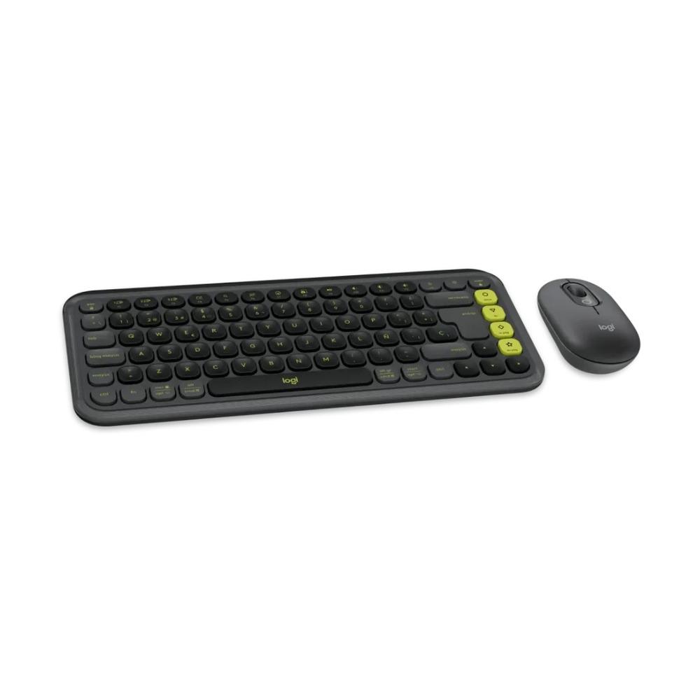 Combo Teclado + Mouse Inalámbricos Logitech POP Icon Color Grafito y Verde - Componentes - Imagen 2 Combo Teclado + Mouse Inalámbricos Logitech POP Icon Color Grafito y Verde - Componentes - Imagen 2