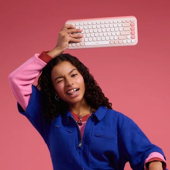 Combo Teclado + Mouse Inalámbricos Logitech POP Icon Color Rosa y Blanco - Componentes - Imagen 4 Combo Teclado + Mouse Inalámbricos Logitech POP Icon Color Rosa y Blanco - Componentes - Imagen 4