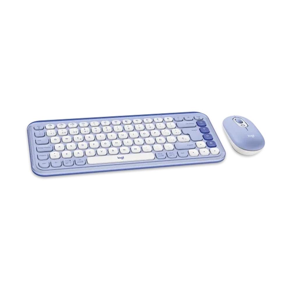 Combo Teclado + Mouse Inalámbricos Logitech POP Icon Color Lila y Blanco - Componentes - Imagen 2 Combo Teclado + Mouse Inalámbricos Logitech POP Icon Color Lila y Blanco - Componentes - Imagen 2