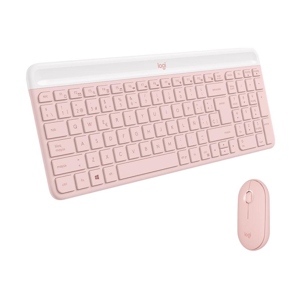 Combo Teclado + Mouse Inalámbricos Logitech MK470 Color Rosa - Componentes - Imagen 2 Combo Teclado + Mouse Inalámbricos Logitech MK470 Color Rosa - Componentes - Imagen 2