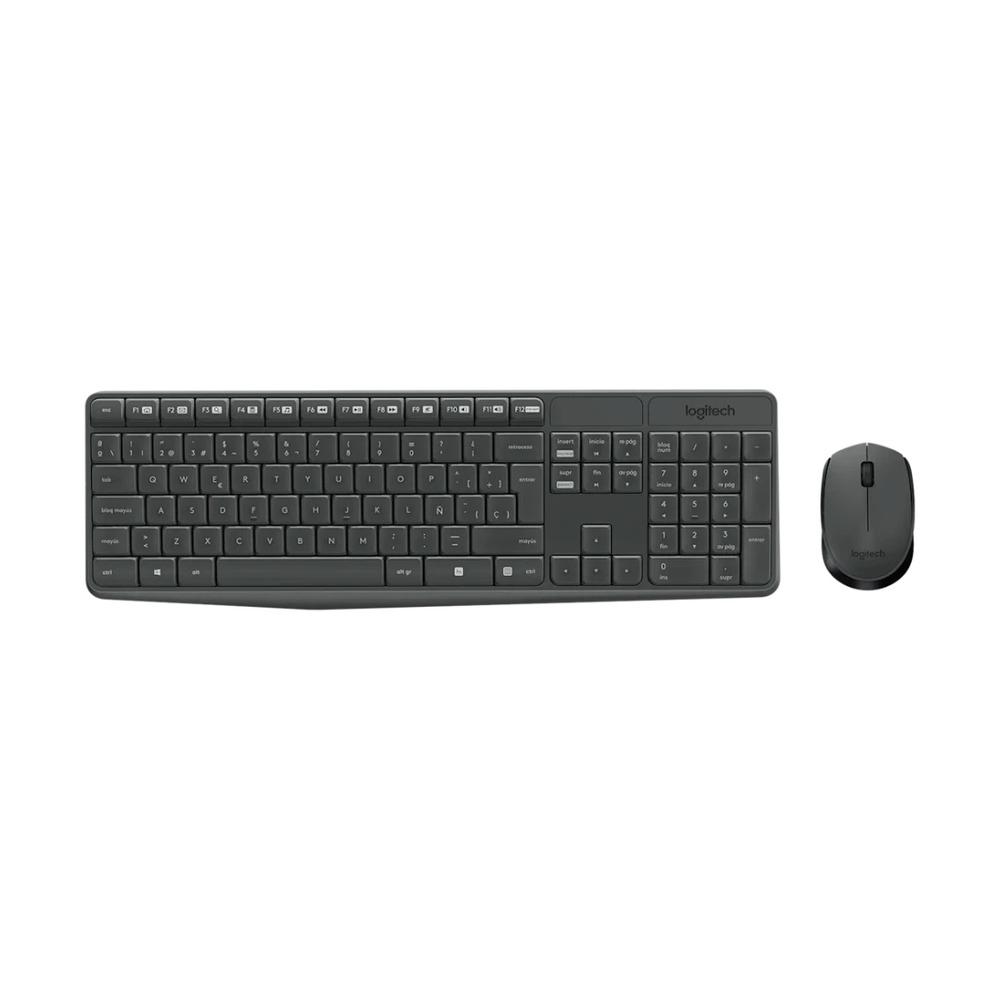 Combo Teclado + Mouse Inalámbricos Logitech MK235 Color Gris - Componentes - Imagen 1 Combo Teclado + Mouse Inalámbricos Logitech MK235 Color Gris - Componentes - Imagen 1