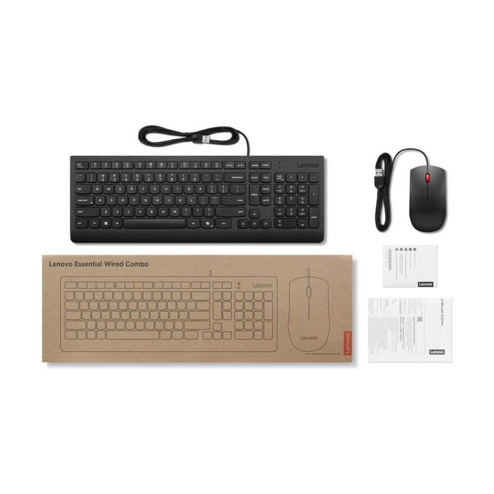 Combo Teclado + Mouse Alámbricos Lenovo Essential Color Negro - Componentes - Imagen 4 Combo Teclado + Mouse Alámbricos Lenovo Essential Color Negro - Componentes - Imagen 4