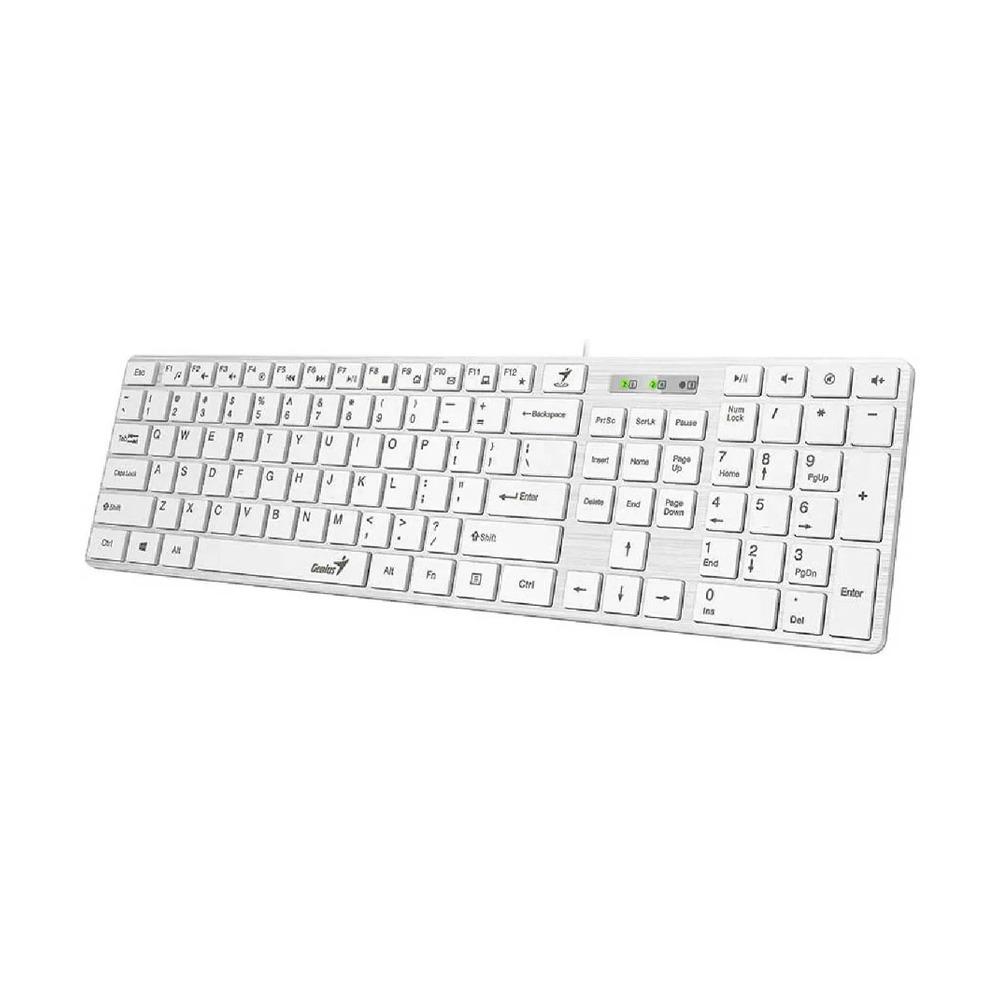Teclado Alámbrico Genius SlimStar 126 Color Blanco - Componentes - Imagen 3 Teclado Alámbrico Genius SlimStar 126 Color Blanco - Componentes - Imagen 3