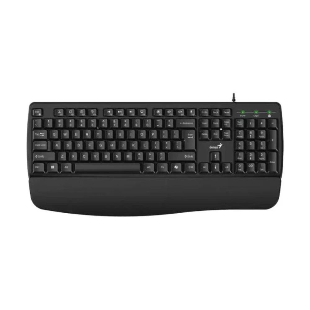 Teclado Alámbrico Genius KB-123 Color Negro con Reposamuñecas - Componentes - Imagen 1 Teclado Alámbrico Genius KB-123 Color Negro con Reposamuñecas - Componentes - Imagen 1