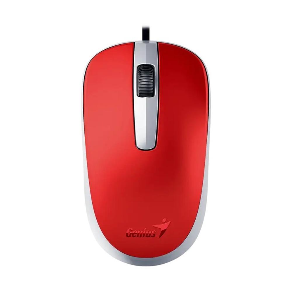 Mouse Alámbrico Genius DX-120 Color Rojo - Componentes - Imagen 1 Mouse Alámbrico Genius DX-120 Color Rojo - Componentes - Imagen 1